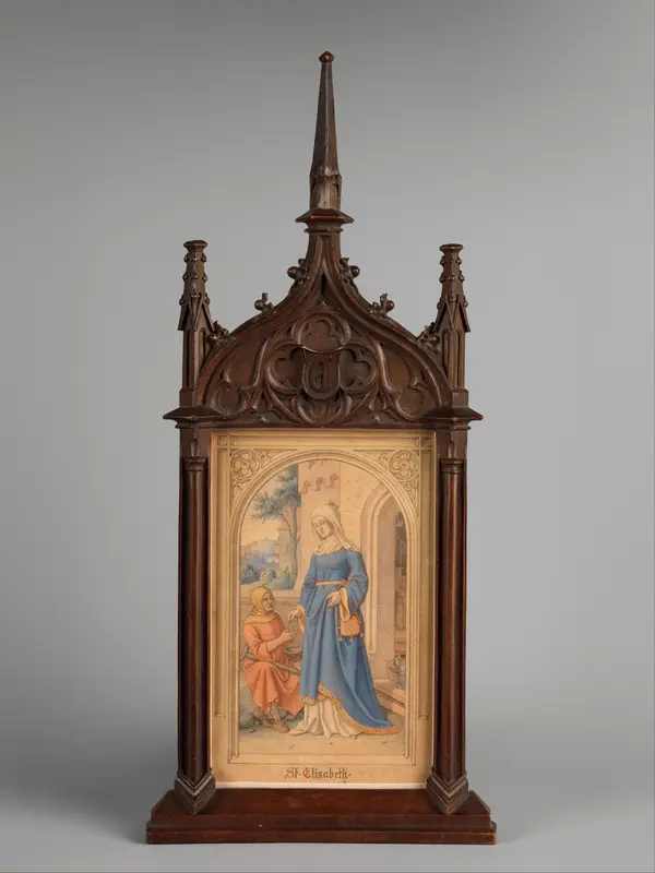 Saint Elizabeth of Thuringia Giving Alms Wall Art by Karl Ballenberger - High-Resolution Digital Print
