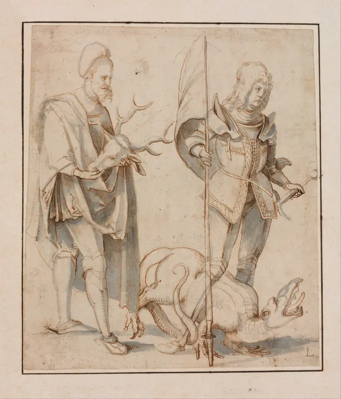 Saint Eustace and Saint George Wall Art by Hans Süss von Kulmbach - High-Resolution Digital Print