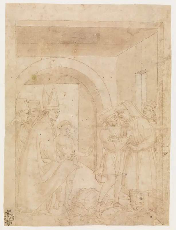 Saint Francis Before the Bishop Wall Art by Niccolò Solimani (Niccolò da Verona) - High-Resolution Digital Print