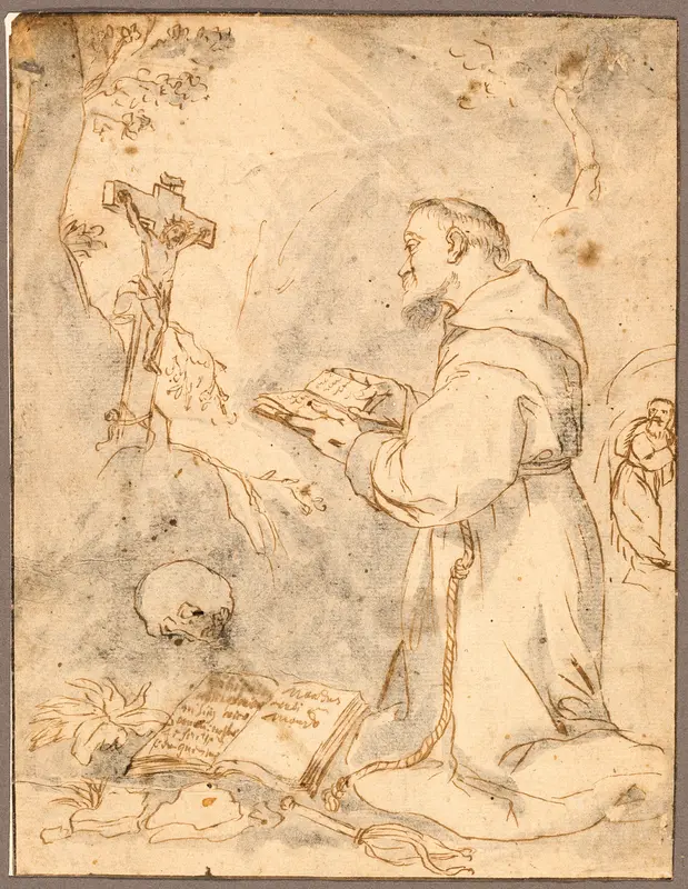 Saint Francis Praying Wall Art by Bartolomé Estéban Murillo - High-Resolution Digital Print