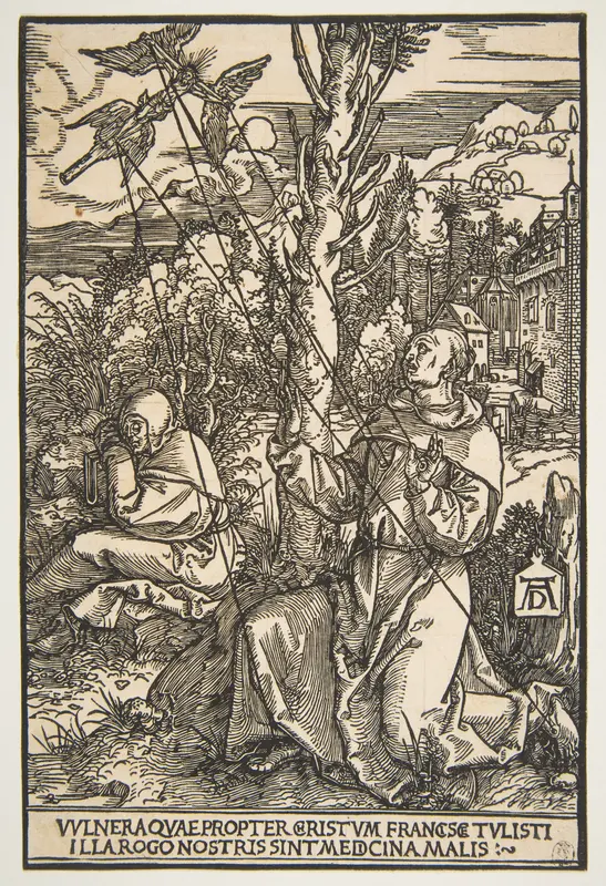 Saint Francis Receiving the Stigmata Wall Art by Albrecht Dürer - High-Resolution Digital Print