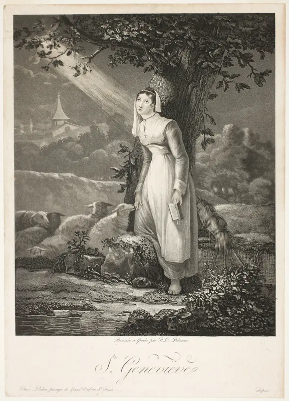 Saint Genevieve Wall Art by Philibert Louis Debucourt - High-Resolution Digital Print