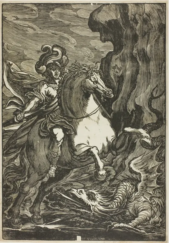 Saint George and the Dragon Wall Art by Giuseppe Scolari - High-Resolution Digital Print