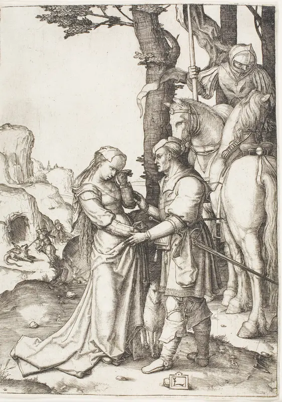 Saint George Liberating the Princess Wall Art by Lucas van Leyden - High-Resolution Digital Print