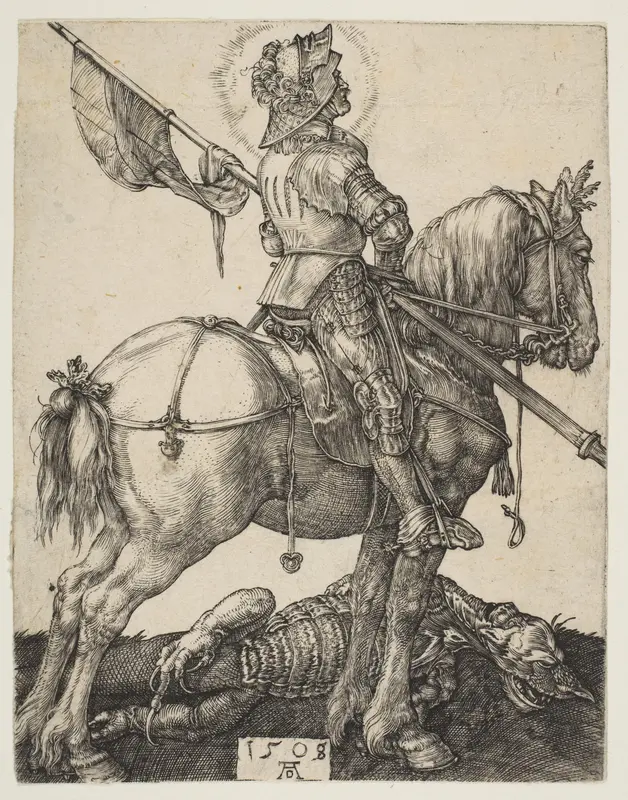 Saint George on Horseback Wall Art by Albrecht Dürer - High-Resolution Digital Print