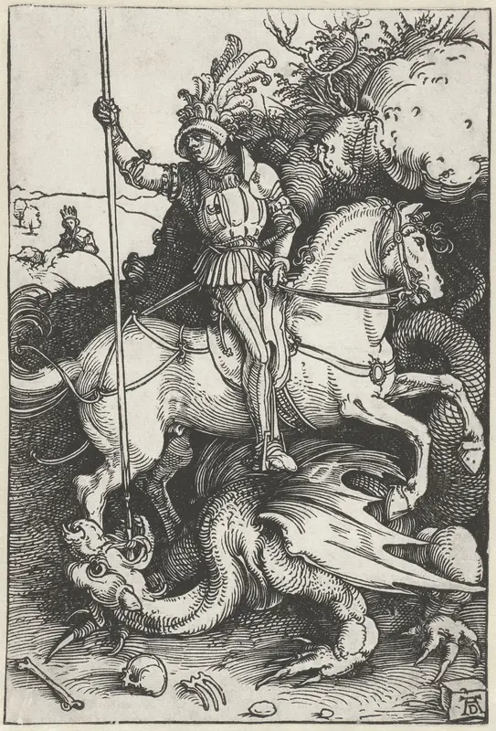 Saint George Slaying the Dragon Wall Art by Unknown - High-Resolution Digital Print