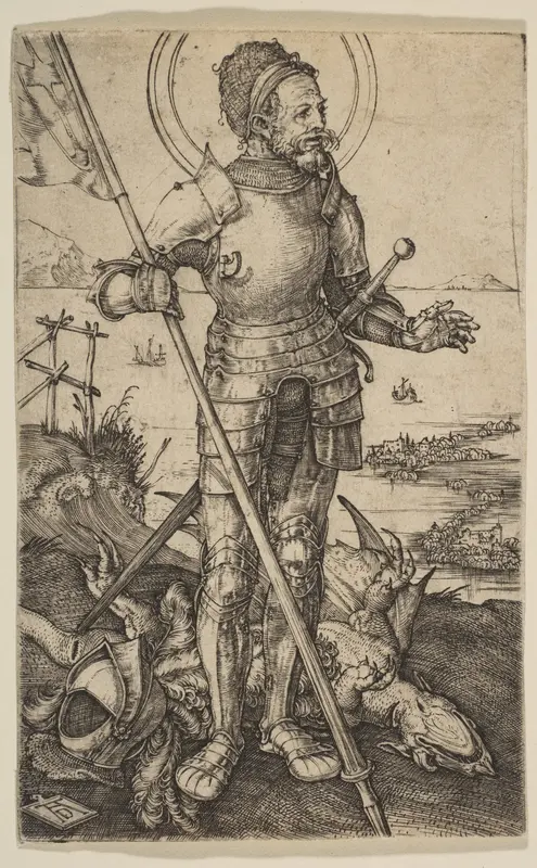 Saint George Standing Wall Art by Albrecht Dürer - High-Resolution Digital Print