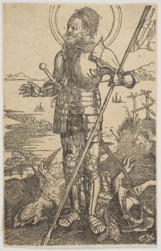 Saint George Standing (copy) Wall Art by Albrecht Dürer - High-Resolution Digital Print