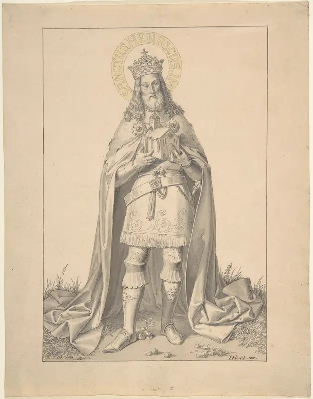 Saint Henry (Emperor Henry II) Wall Art by Joseph von Führich - High-Resolution Digital Print