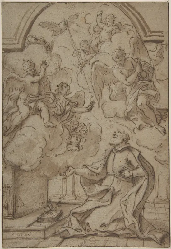 Saint in Ecstasy Wall Art by Mattia Preti (Il Cavalier Calabrese) - High-Resolution Digital Print