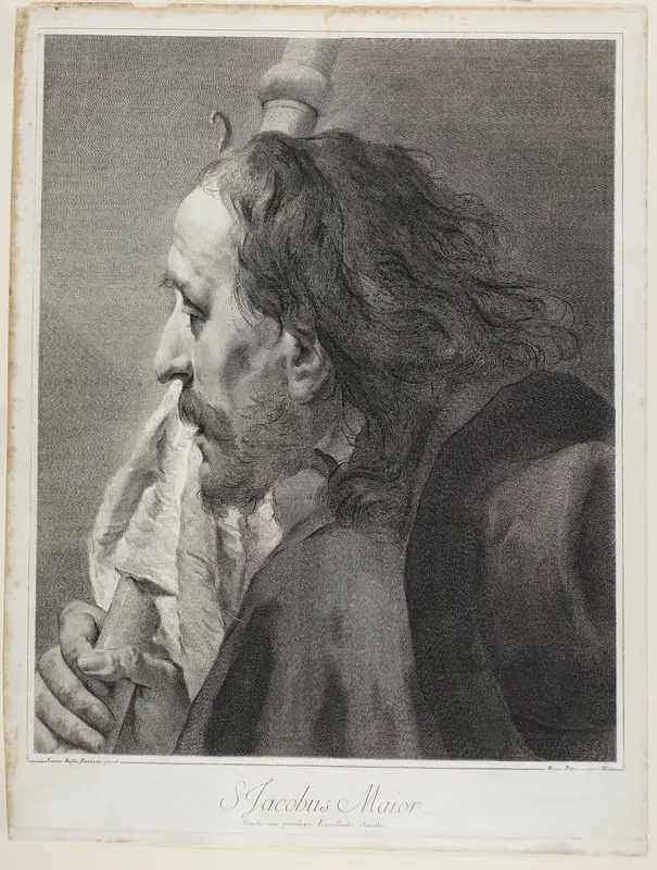 Saint Jacobus the Great, from The Holy Family and the Twelve Apostles