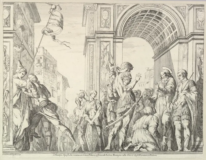 Saint James Cures a Blind Man, from "The Story of Saints James and Christopher in the Eremitani Chapel"