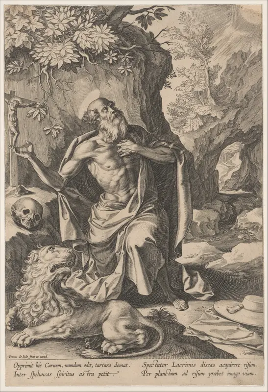 Saint Jerome Wall Art by Pieter de Jode I - High-Resolution Digital Print
