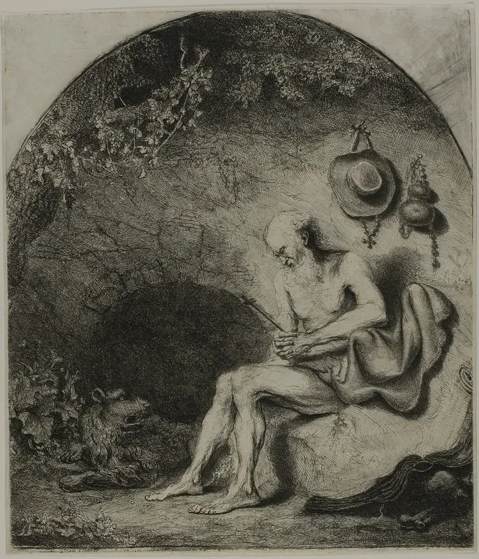 Saint Jerome in Penitence Wall Art by Ferdinand Bol - High-Resolution Digital Print