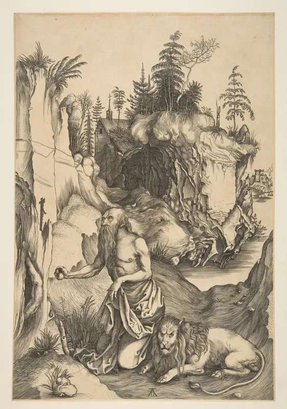 Saint Jerome Penitent in the Wilderness (copy) Wall Art by Albrecht Dürer - High-Resolution Digital Print