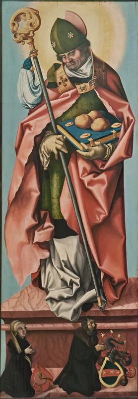 Saint John Altarpiece: Saint Nicholas Wall Art by Hans Baldung (called Hans Baldung Grien) - High-Resolution Digital Print