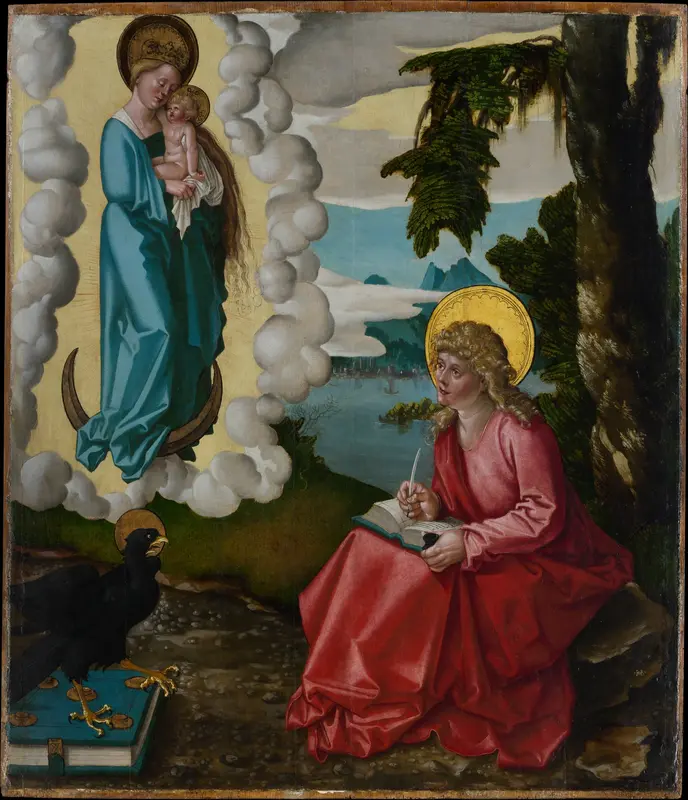 Saint John on Patmos Wall Art by Hans Baldung (called Hans Baldung Grien) - High-Resolution Digital Print