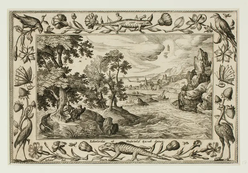Saint John on Patmos, from Landscapes with Old and New Testament Scenes and Hunting Scenes