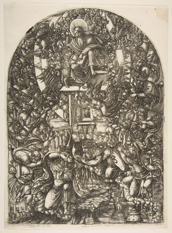 Saint John Summoned to Heaven, from the Apocalypse Wall Art by Jean Duvet - High-Resolution Digital Print