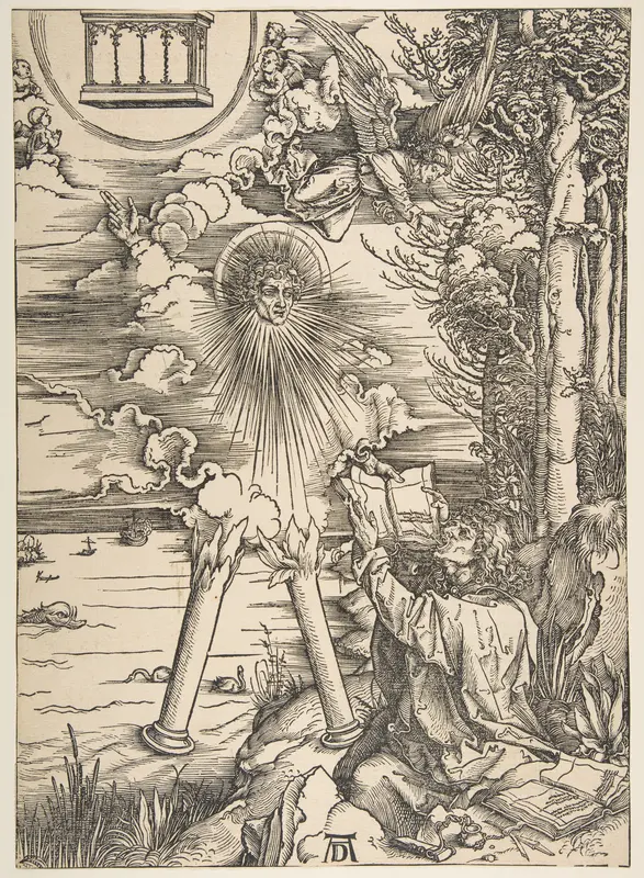 Saint John Swallowing the Book, from "The Apocalypse", Latin Edition Wall Art by Albrecht Dürer - High-Resolution Digital Print
