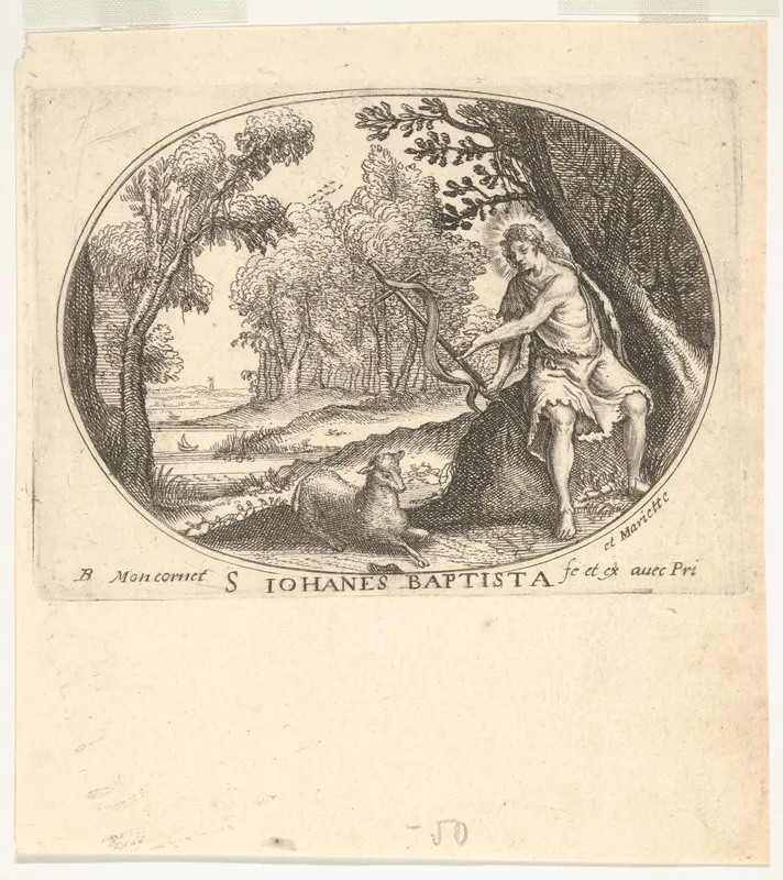 Saint John the Baptist Wall Art by Balthazar Moncornet - High-Resolution Digital Print
