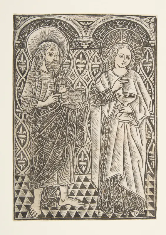 Saint John the Baptist and Saint John the Evangelist Wall Art by Master with the Cologne Arms - High-Resolution Digital Print