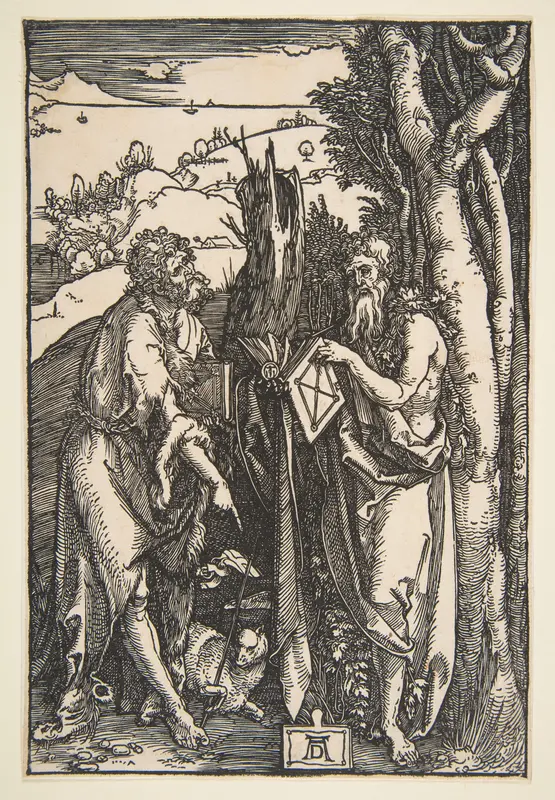 Saint John the Baptist and Saint Onuphrius Wall Art by Albrecht Dürer - High-Resolution Digital Print