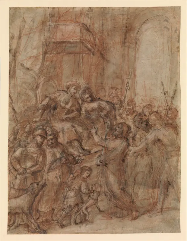 Saint John the Baptist before Herod and Herodias Wall Art by Morazzone (Pier Francesco Mazzucchelli) - High-Resolution Digital Print