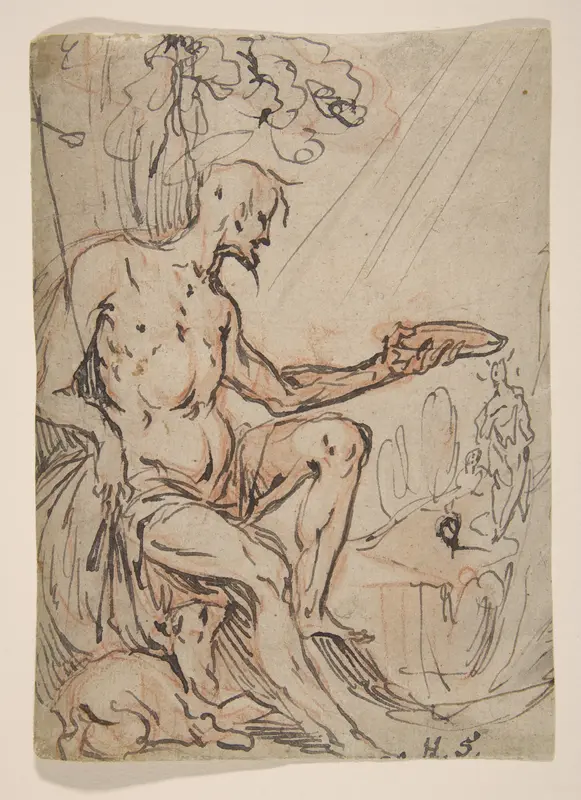 Saint John the Baptist in a Landscape Wall Art by Hans Stutte - High-Resolution Digital Print