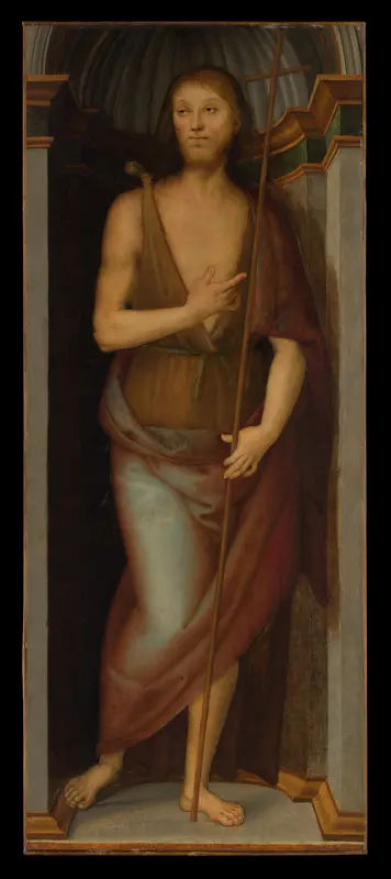 Saint John the Baptist; Saint Lucy Wall Art by Perugino (Pietro di Cristoforo Vannucci) - High-Resolution Digital Print
