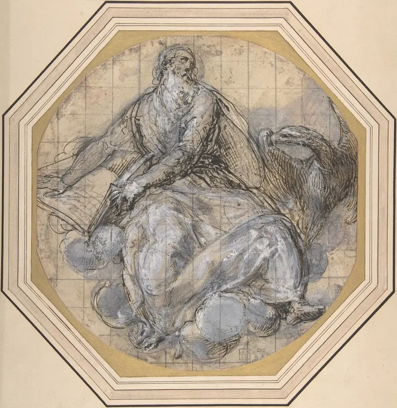 Saint John the Evangelist Wall Art by Giovanni de' Vecchi - High-Resolution Digital Print