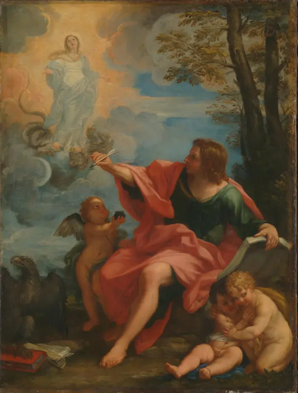 Saint John the Evangelist on Patmos Wall Art by Unknown - High-Resolution Digital Print