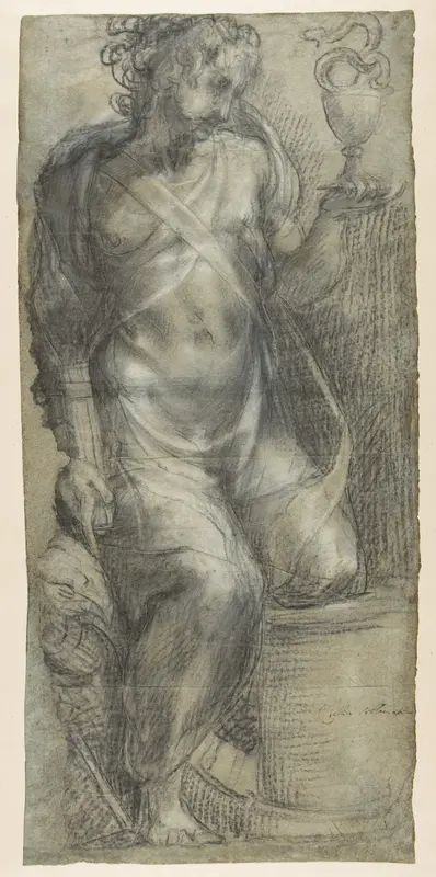 Saint John the Evangelist (recto; Cartoon for a Fresco); Saint Mark (verso; Cartoon for a Fresco) Wall Art by Francesco Salviati (Francesco de' Rossi) - High-Resolution Digital Print
