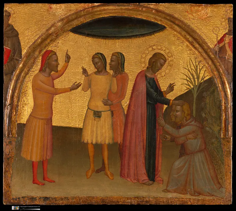 Saint John the Evangelist with Acteus and Eugenius Wall Art by Francescuccio Ghissi (Francesco di Cecco Ghissi) - High-Resolution Digital Print