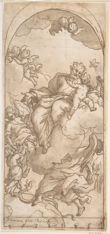 Saint Joseph and the Christ Child Wall Art by Anonymous, Italian, Roman-Bolognese, 17th century - High-Resolution Digital Print