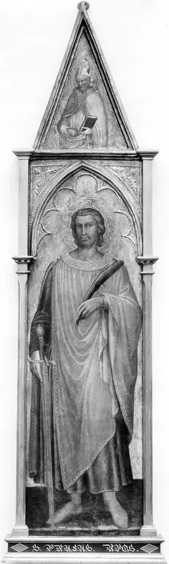 Saint Julian the Hospitaler (with Saint Nicholas of Bari) Wall Art by Martino di Bartolommeo di Biagio - High-Resolution Digital Print