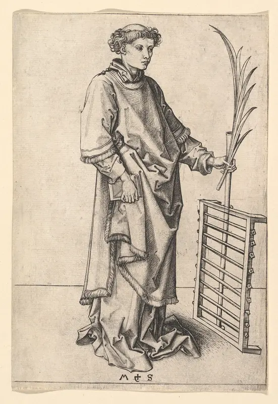 Saint Lawrence Wall Art by Martin Schongauer - High-Resolution Digital Print