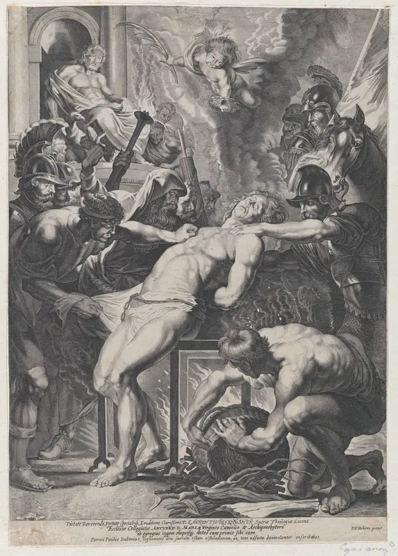 Saint Lawrence at the Stake Wall Art by Anonymous - High-Resolution Digital Print