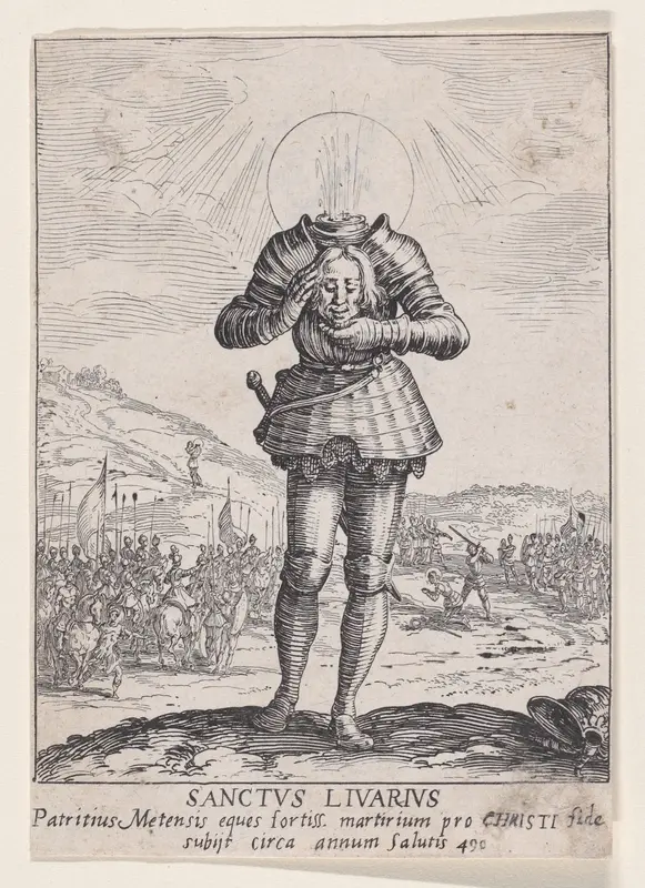 Saint Livier, also called Saint Livar Wall Art by Jacques Callot - High-Resolution Digital Print