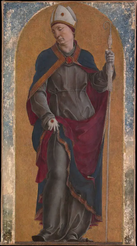 Saint Louis of Toulouse Wall Art by Cosmè Tura (Cosimo di Domenico di Bonaventura) - High-Resolution Digital Print