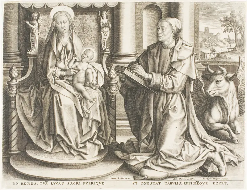 Saint Luke Painting the Virgin Wall Art by Anton Wierix - High-Resolution Digital Print