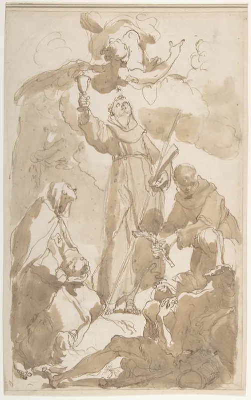 Saint Margaret of Cortona, Saint James of the March, and Saint Didacus Wall Art by Gaetano Gandolfi - High-Resolution Digital Print