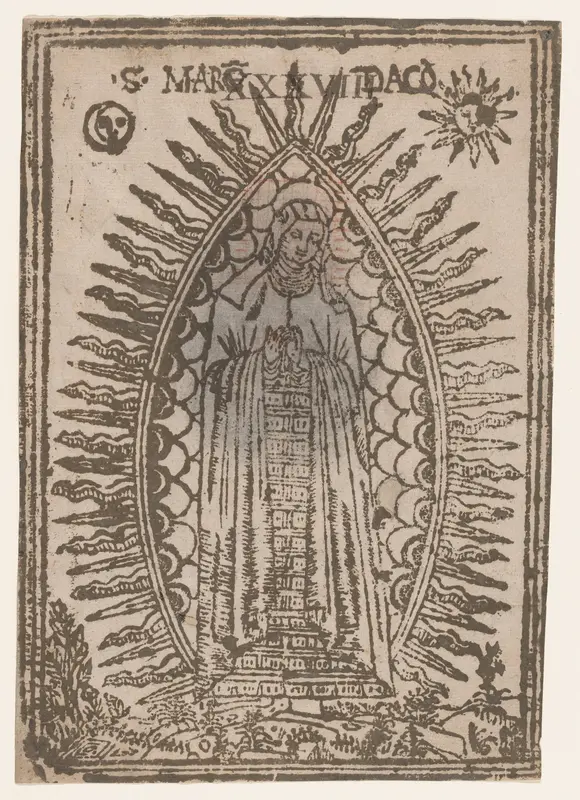 Saint Margaret of Cortona surrounded by rays of light Wall Art by Anonymous, Italian, 15th to 16th century - High-Resolution Digital Print