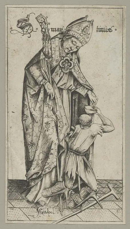 Saint Martin Wall Art by Israhel van Meckenem - High-Resolution Digital Print