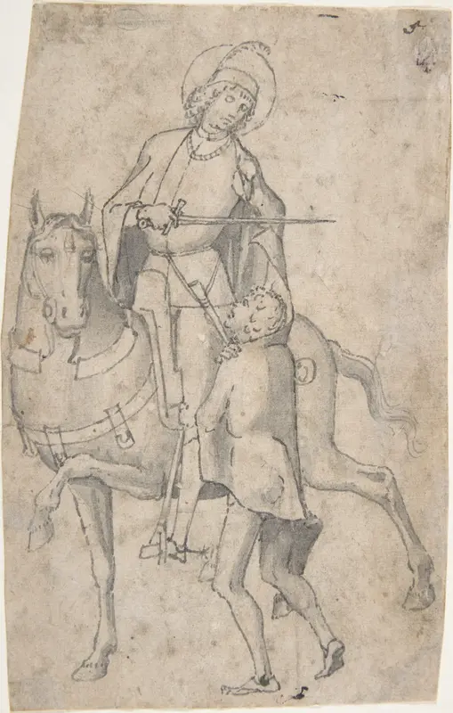 Saint Martin and the Beggar Wall Art by Vittore Carpaccio - High-Resolution Digital Print