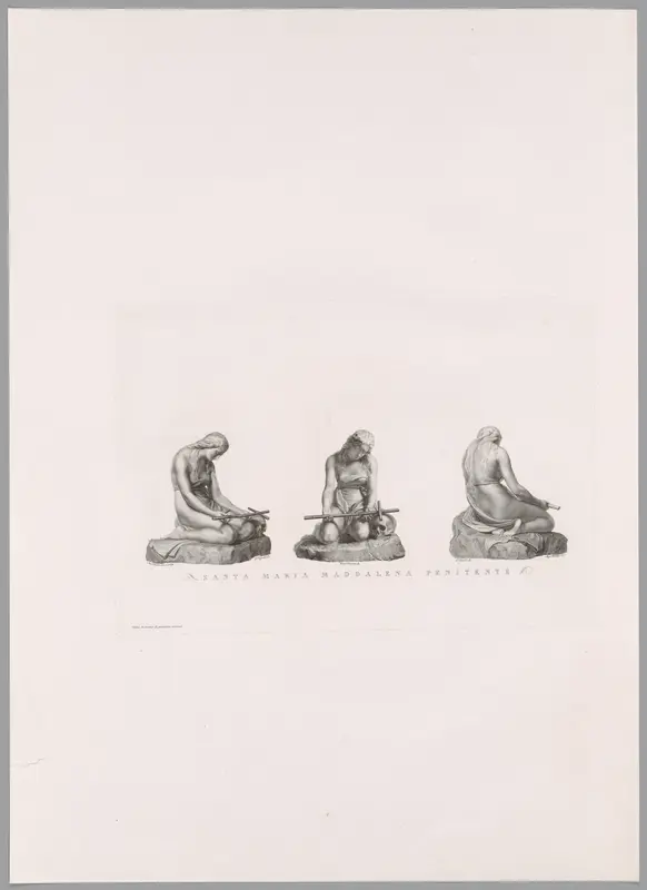 Saint Mary Magdalene Penitent, from Oeuvre de Canova Wall Art by Antonio Canova - High-Resolution Digital Print