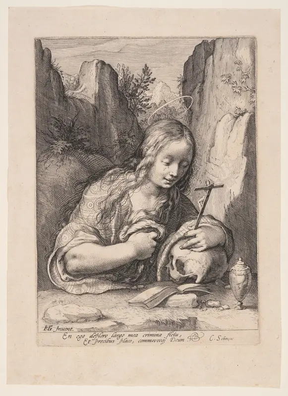 Saint Mary Magdalene Repentant Wall Art by Jacob Matham - High-Resolution Digital Print
