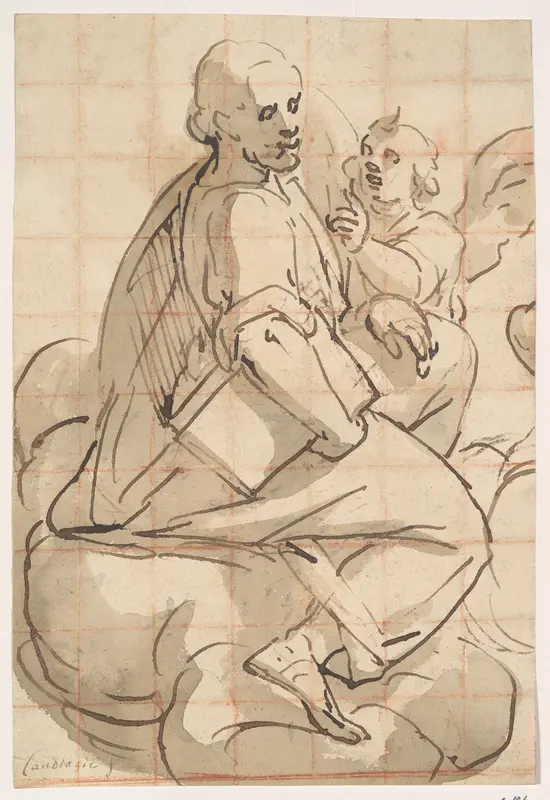 Saint Matthew and the Angel Wall Art by Luca Cambiaso - High-Resolution Digital Print