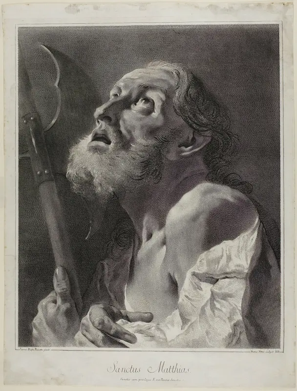 Saint Matthias, from The Holy Family and the Twelve Apostles