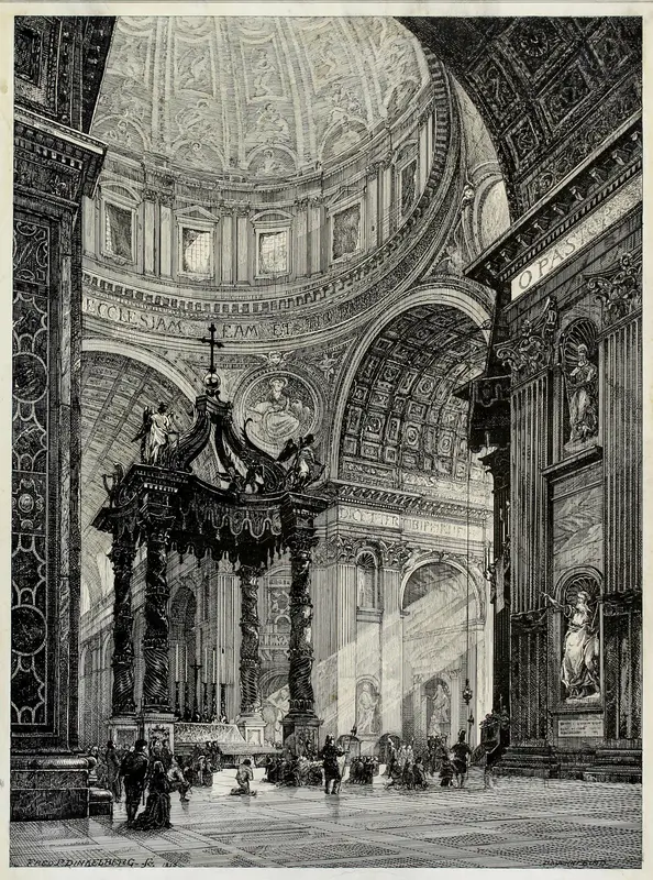 Saint Peter's Basilica, Rome, Italy, Interior View